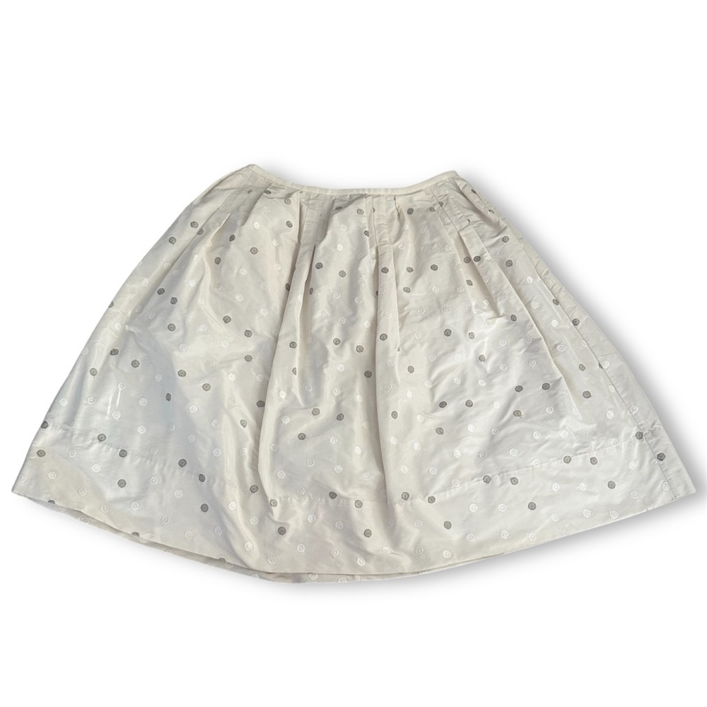 Charles Chang-Lima Polka Dot Cream Flare Skirt